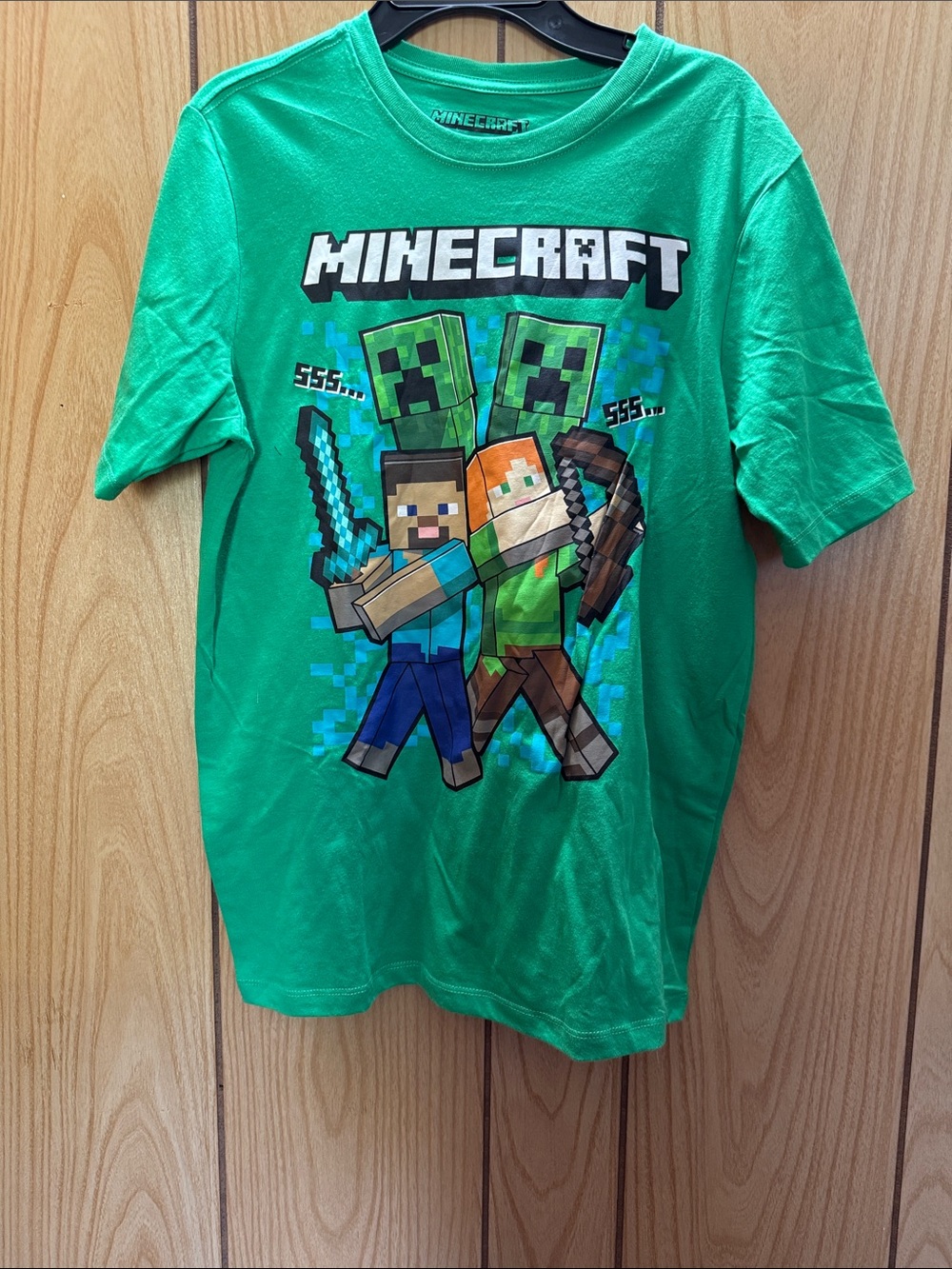 Minecraft Boys' Green Short-Sleeve Graphic Tee